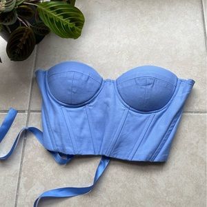 Ribbon Lace up Corset Top